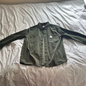 Olive Green Button-Up Shirt